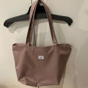 Herschel dusty rose zip canvas tote bag excellent condition!